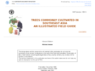 Thumbnail for Trees Commonly Cultivated in Southeast Asia - An Illustrated Field Guide (Second Edition)