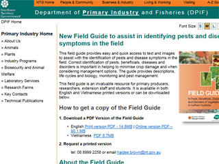 Thumbnail for Field Guide to Pests, Beneficials, Diseases and Disorders of Vegetables in Northern Australia