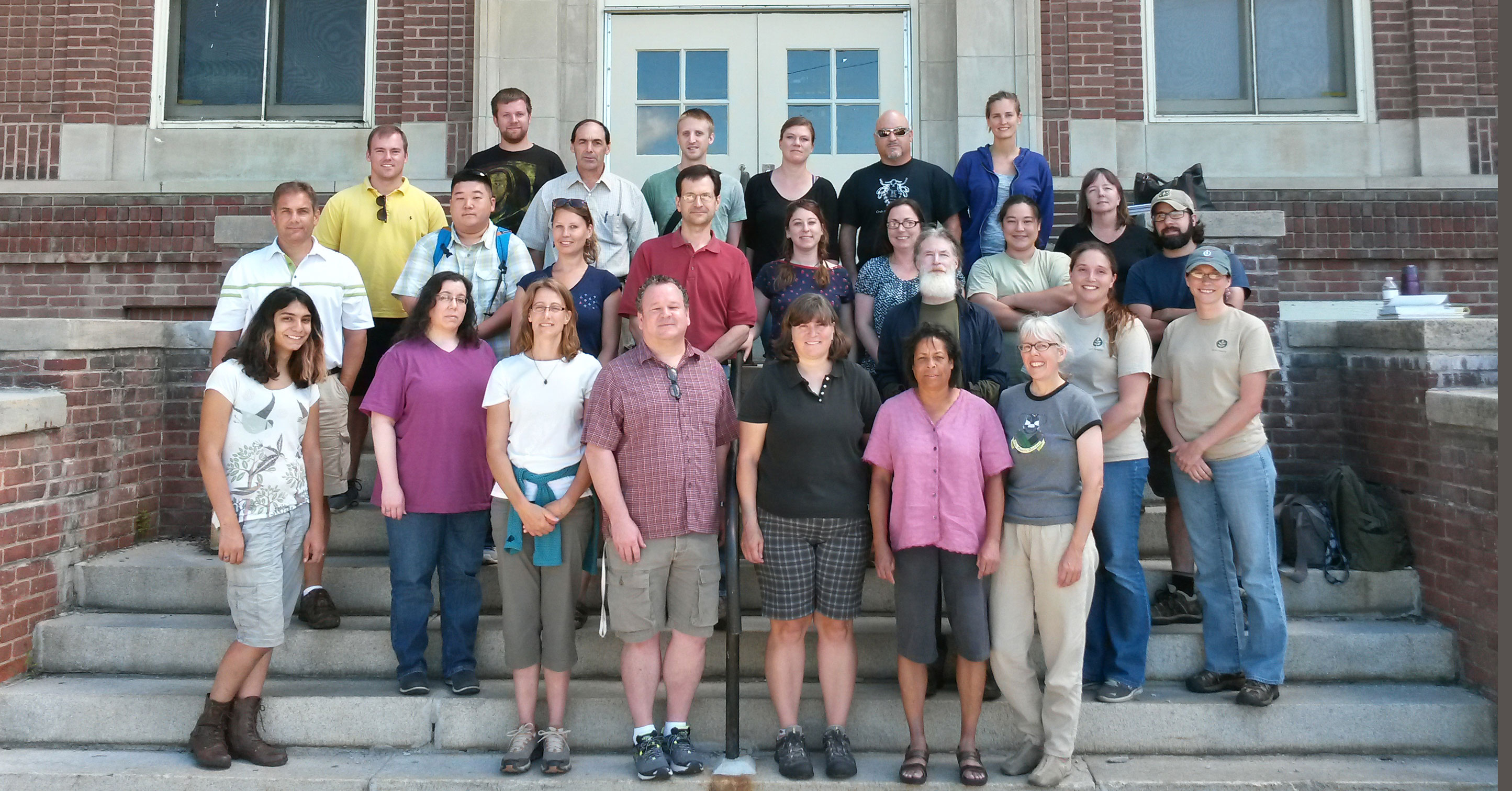 Participants and instructors of Massachusetts workshop; Gino Nearns is in the front row center, and Nathan Lord is in the back row left, in the yellow shirt. Photo courtesy Gino Nearns.