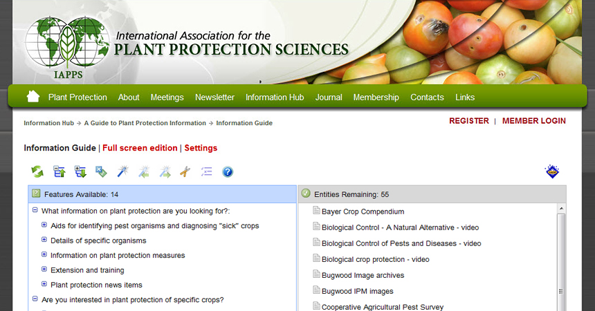 screen shot of IAPPS website