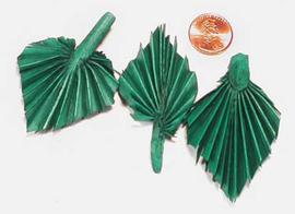  cut leaf bases, dyed green; photo © The Lebermuth Company, Inc. 
